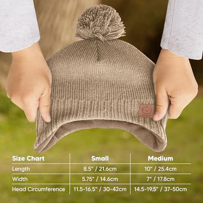 KeaBabies Baby Beanies, Winter Baby Hats for Boys, Girls (Taupe, 6-36M) - color: Taupe