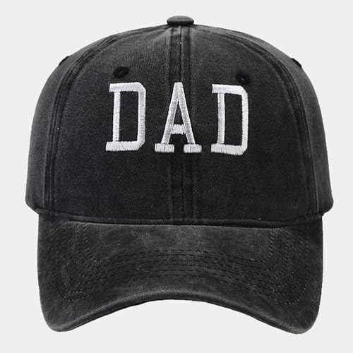 Baseball Cap for Men Women Adjustable Washed Cotton Vintage Embroidered Distressed Sun Hat - color: Dad