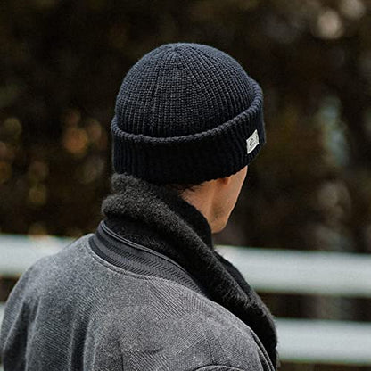 Balaclava Ski Mask Cold Weather Balaclava Mask Warm Face Mask Balaclava and Beanie Hats for Men 2 in 1 Black