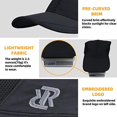 Quick Dry Running Cap for Men, Women - color: Black