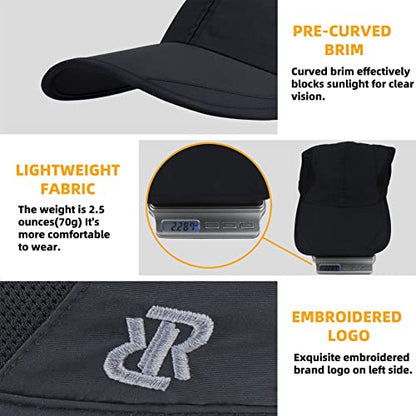 Quick Dry Running Cap for Men, Women - color: Black