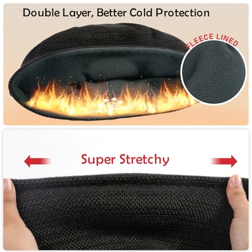 Lvaiz Winter Beanie for Men Women Warm Fleece Lined Reversible Skull Cap - color: Mixed Coffee+grey
