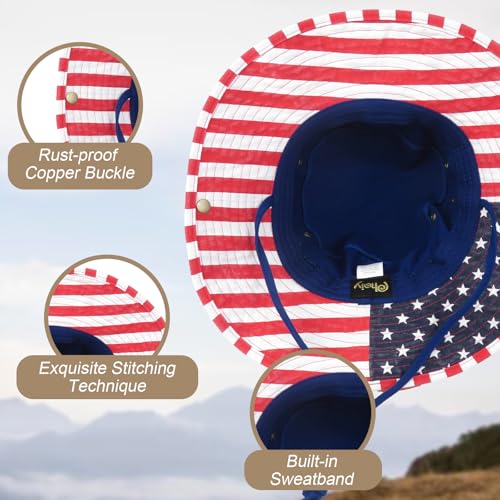 Bucket Hat UV Protection Sun Hat, Boonie Fishing Safari Hats for Outdoors - color: Flag Royal Blue