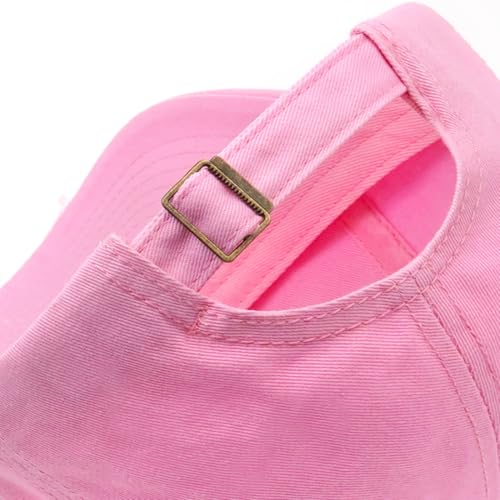 Distressed Baseball Cap for Men Women Cotton Dad Hat - color: Pink