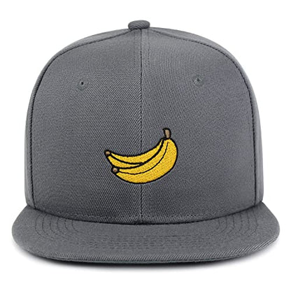 JPAK Banana Fruit Hip-Hop Snapback Hat Embroidered Baseball Cap Monkey - color: 03. Dark Grey