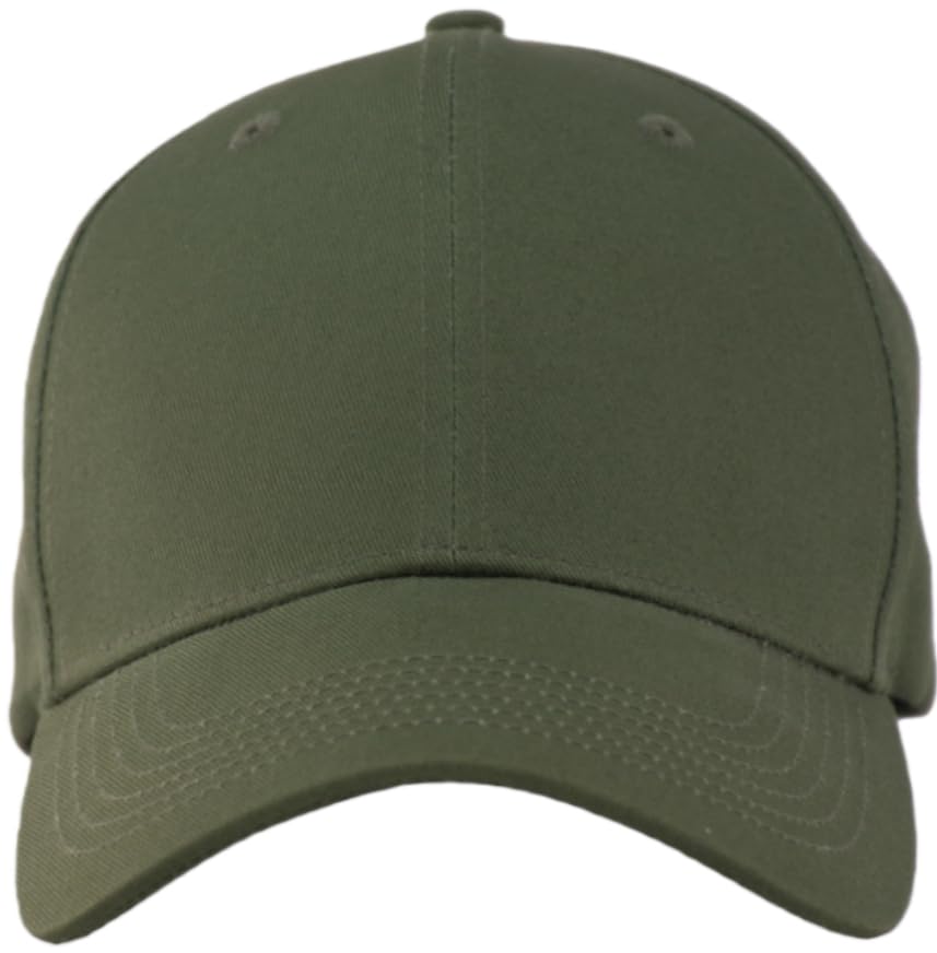 XL XXL 3XL Oversize Baseball Hat for Big Head Men – Adjustable Cotton Golf Ball Cap Fits Larger Sizes 7 3/8-8 1/8 - color: Armygreen