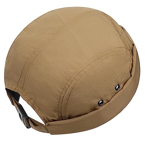 Clakllie Quick Dry Brimless Docker Cap for Men Summer Beanie Sailor Skullcap Lightweight Waterproof Adjustable No Brim Hat - color: S-dbh01-khaki