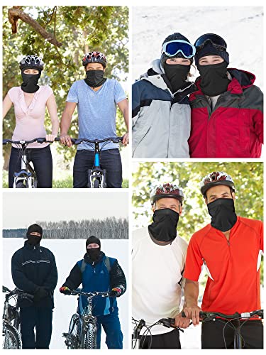 SATINIOR 9 Pcs Ski Mask Men Balaclava Pasa Montañas para Hombre Hood Protection Full Face Cover Cooling Neck Gaiter Bandana - color: Black