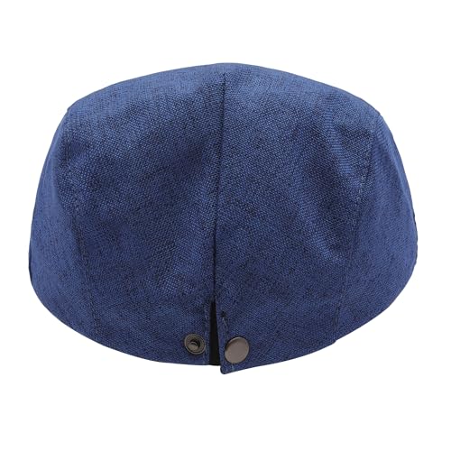 ZLYC 남성용 여름 플랫 캡 Scally Ivy Gatsby Newsboy Beret Driver Cabbie 사냥 모자 - color: 플레인 네이비