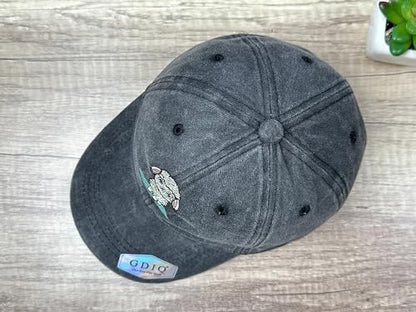 Adjustable Embroidery Animal Baseball Hat for Kid Toddler Child - color: Lamb (Washed Black)