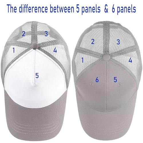 Falari 12 Pack Bulk Wholesale Mesh Trucker Hats 5 Panel and 6 Panel Baseball Caps for Men and Women - color: 5 Panel - Hunter Green