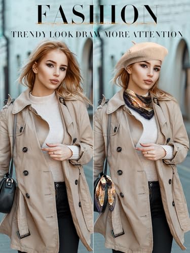 3 Pcs Beret Hats for Women - color: Beige