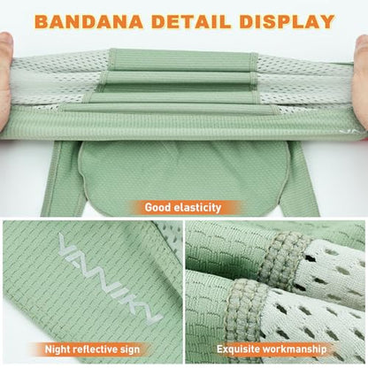 YANIKY Bandanas Skull Caps for Men, Women Skull Cap Helmet Liner Dew Rags - color: Grass Green