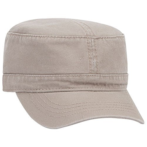 OTTO Superior Garment Washed Cotton Twill Military Cap - color: Dk. Khaki