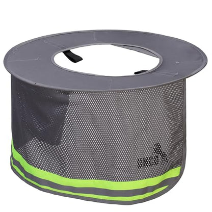 UNCO- Hard Hat Sun Shield, 2 Pack, Grey, Full & Standard Brim Mesh Sunshade High Visibility Reflective, Hard Hat Accessories - color: Grey, size: 2 Pack
