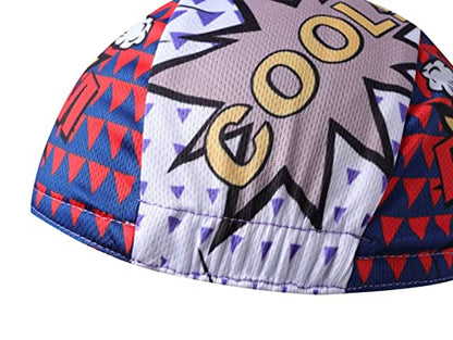 Funny Cycling Cap - Polyester Cartoon Cycling Hat-Under Helmet - Cycling Helmet Liner Breathable&Sweat Uptake - color: B4
