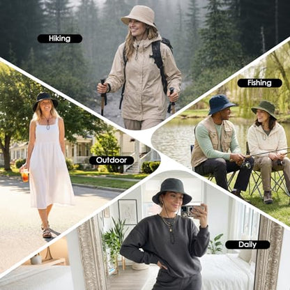 Durio Waterproof Bucket Hats for Woman UPF 50+ Sun Hat - color: Beige