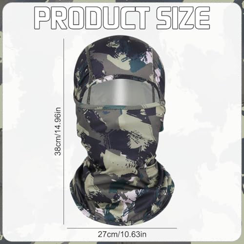 Camo Balaclava Ski Mask UV Face Cover for Motorcycle Hunting - color: Jungle Color-5pcs