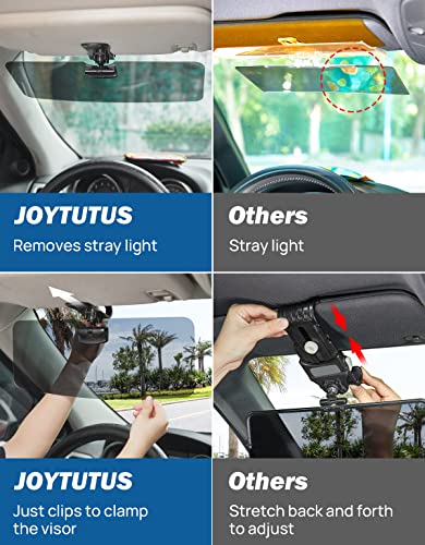JOYTUTUS Polarized Sun Visor Extender for Full-Size SUVs and Sedans, Universal UV400 Car Visor Extension Anti-Glare Easy to Install, Protect from Glare/UV Ray/Stray Light - size: Medium 15"*6"