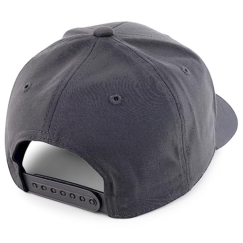 Trendy Apparel Shop Capybara Embroidered Patch Structured 6 Panel Snapback Baseball Cap - color: Charcoal