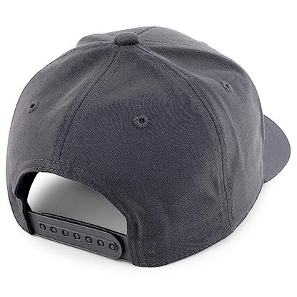 Trendy Apparel Shop Capybara Embroidered Patch Structured 6 Panel Snapback Baseball Cap - color: Charcoal