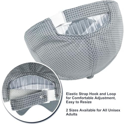 Long Brim Golf/Running Hat Full Mesh Baseball Cap Breathable - color: Light-grey, size: One Size