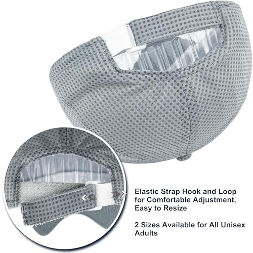 Long Brim Golf/Running Hat Full Mesh Baseball Cap Breathable - color: Light-grey, size: X-Large-XX-Large
