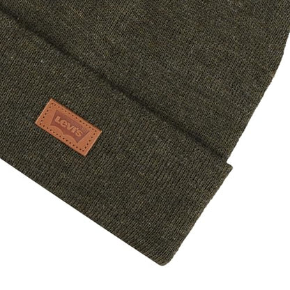 Levi's Mens All-Season Hero Beanie Soft Knit Cuffed Winter Hat, Warm & Comfortable Everyday Style - color: Marl Olive