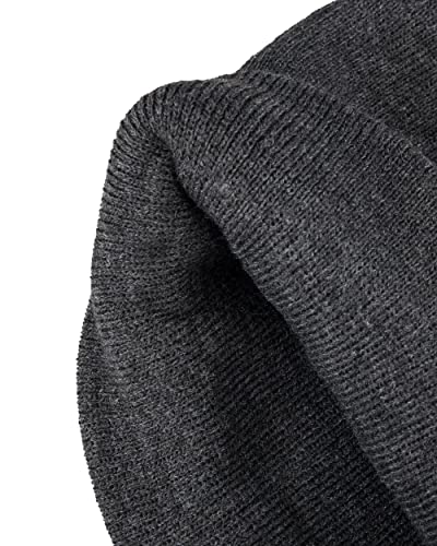 Levi's Mens All-Season Hero Beanie Soft Knit Cuffed Winter Hat, Warm & Comfortable Everyday Style - color: Grey Solid