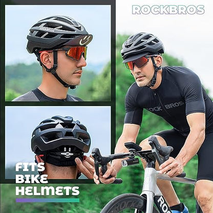 ROCKBROS Cycling Cap Cooling Helmet Liner with Sun Visor for Men Women