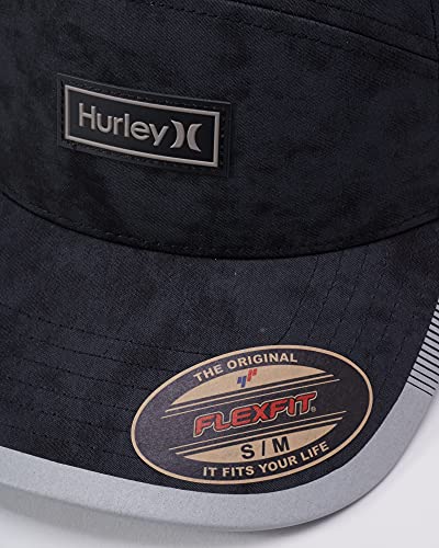 Hurley Men's Baseball Cap - Mission Curved Brim Fitted Trucker Hat - color: Black, size: Medium
