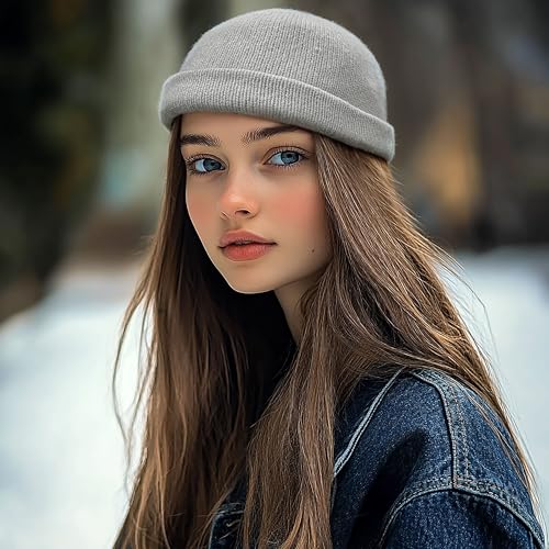 Croogo Beanie Docker Cap Rolled Cuff Brimless Hat Worker Sailor Skullcap - color: Ct49-gray