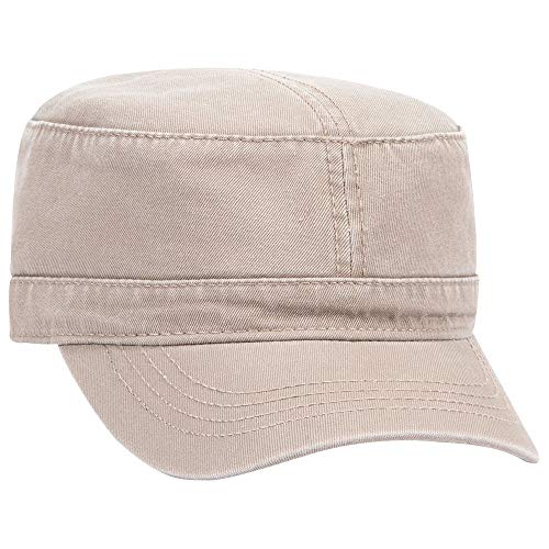 OTTO Superior Garment Washed Cotton Twill Military Cap - color: Khaki