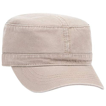 OTTO Superior Garment Washed Cotton Twill Military Cap - color: Khaki
