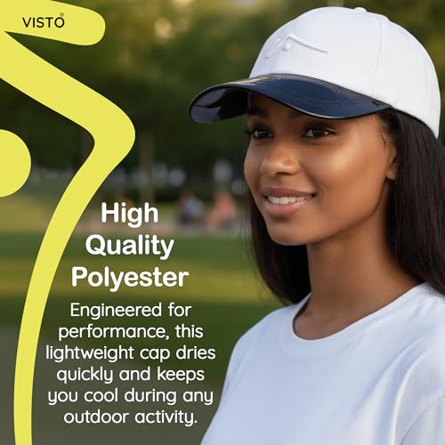 VISTO Transparent Brim Quick-Dry Hat - Obstruction Free Visibility, No Glare & Complete Sun Protection for Outdoor Sports - color: White