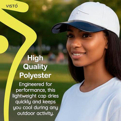 VISTO Transparent Brim Quick-Dry Hat - Obstruction Free Visibility, No Glare & Complete Sun Protection for Outdoor Sports - color: Black