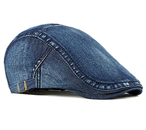 2 Pack Men's Cotton Flat Cap Ivy Gatsby Newsboy Hat - color: J