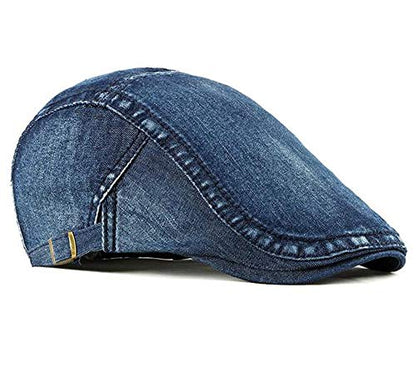 2 Pack Men's Cotton Flat Cap Ivy Gatsby Newsboy Hat - color: J