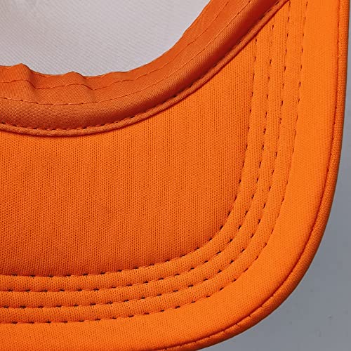 12 Pack Sublimation Hats for Men Blank Trucker Hats Bulk Snapback Mesh Women Baseball Caps DIY Custom 18 Colors - color: Orange White