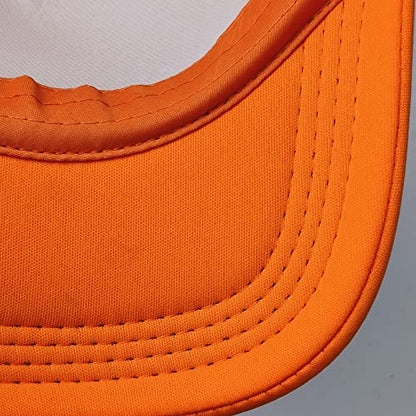 12 Pack Sublimation Hats for Men Blank Trucker Hats Bulk Snapback Mesh Women Baseball Caps DIY Custom 18 Colors - color: Orange White