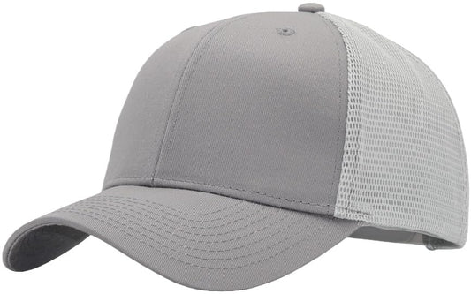 Mens Mesh Snapback Trucker Hat Baseball Cap, Fits OSFM&XXL Head - color: Grey, size: Medium-Large