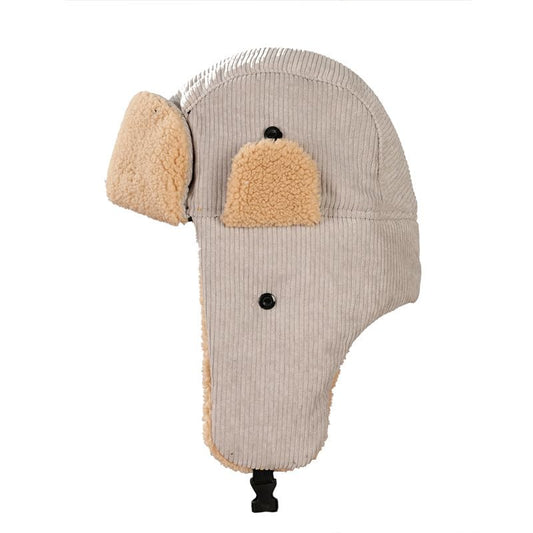 Unisex Winter Hats with Ear Flaps Cotton Trapper Hat Aviator Windproof Ski Cap Buckle Closure Ushanka Outdoor - color: Gray