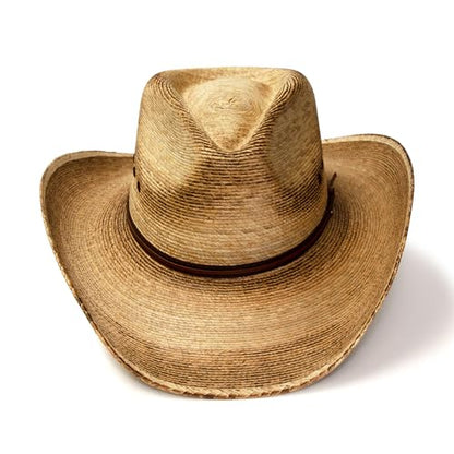 Western Express Palm Straw Cowboy Hat - Pinch Front Style with Distressed & Burnt Finish | Cowboy Hats for Men and Women