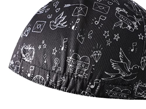 Man's Cycling Cap - Polyester Road Cycling Hat-Under Helmet - Cycling Helmet Liner Breathable&Sweat Uptake - color: Funny 4
