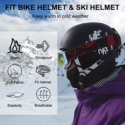 ROCKBROS Ski Mask Balaclava Cold Weather Scarf Thermal Winter Neck - color: Black