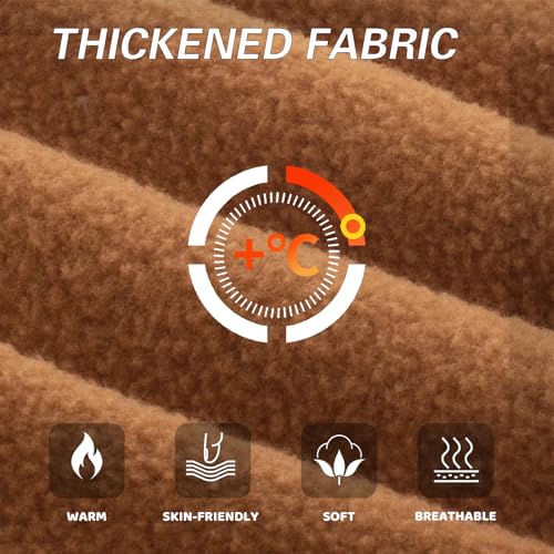 Balaclava Winter Face Mask Windproof Fleece Ski Mask Cold Weather Neck and Face Warmer for Men and Women - color: Camel