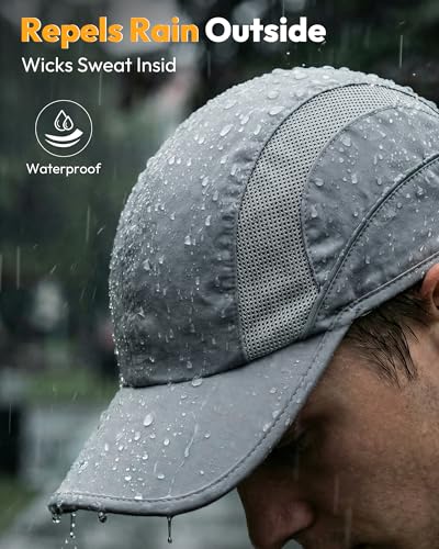 Mens Womens Baseball Caps Hat Breathable Sun Protection Running Golf Hats for Men Women for Outdoor Activities - color: Light Grey