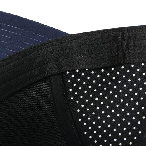 BOTVELA Men Adjustable Snapback Laser Cut Mesh Baseball Cap - color: Navy