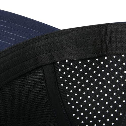 BOTVELA Men Adjustable Snapback Laser Cut Mesh Baseball Cap - color: Navy