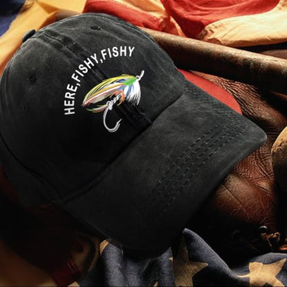 Fishing Adjustable Cotton Baseball Cap, Funny Trucker Hat Gift for Men Women Grandpa Dad Fishing Lover Fisherman - color: G